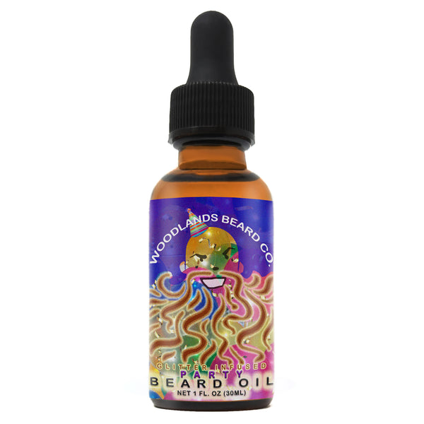 Glitter Infused Party Beard Oil - Vanilla and Wild Orange - Let Your Beard Shine! 4oz Glitter Infused Party Beard Oil - Vanilla and Wild Orange - Let Your Beard Shine! 4oz